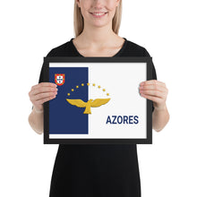 Load image into Gallery viewer, Azores Flag - Framed poster (Birthday Present)
