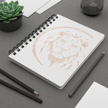 Load image into Gallery viewer, Fine Line Lion - Black  - Spiral Bound Journal
