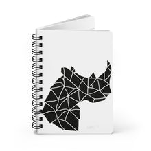 Load image into Gallery viewer, Black And White Rhino - Spiral Bound Journal
