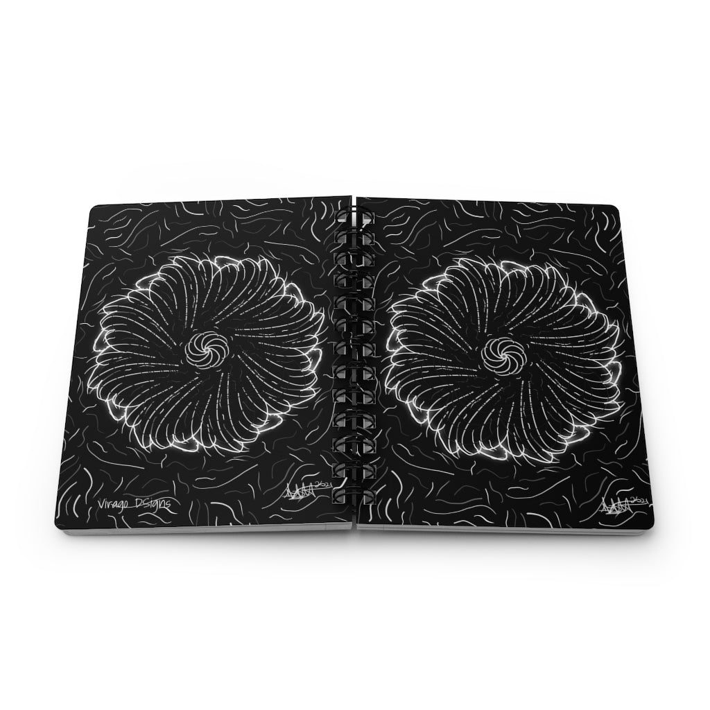 Isabelle's Flow - Black and White  - Spiral Bound Journal