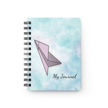 Load image into Gallery viewer, Paper Plane - Blue/Pink - Spiral Bound Journal
