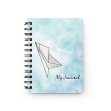 Load image into Gallery viewer, Paper Planes - Blue/White - Spiral Bound Journal
