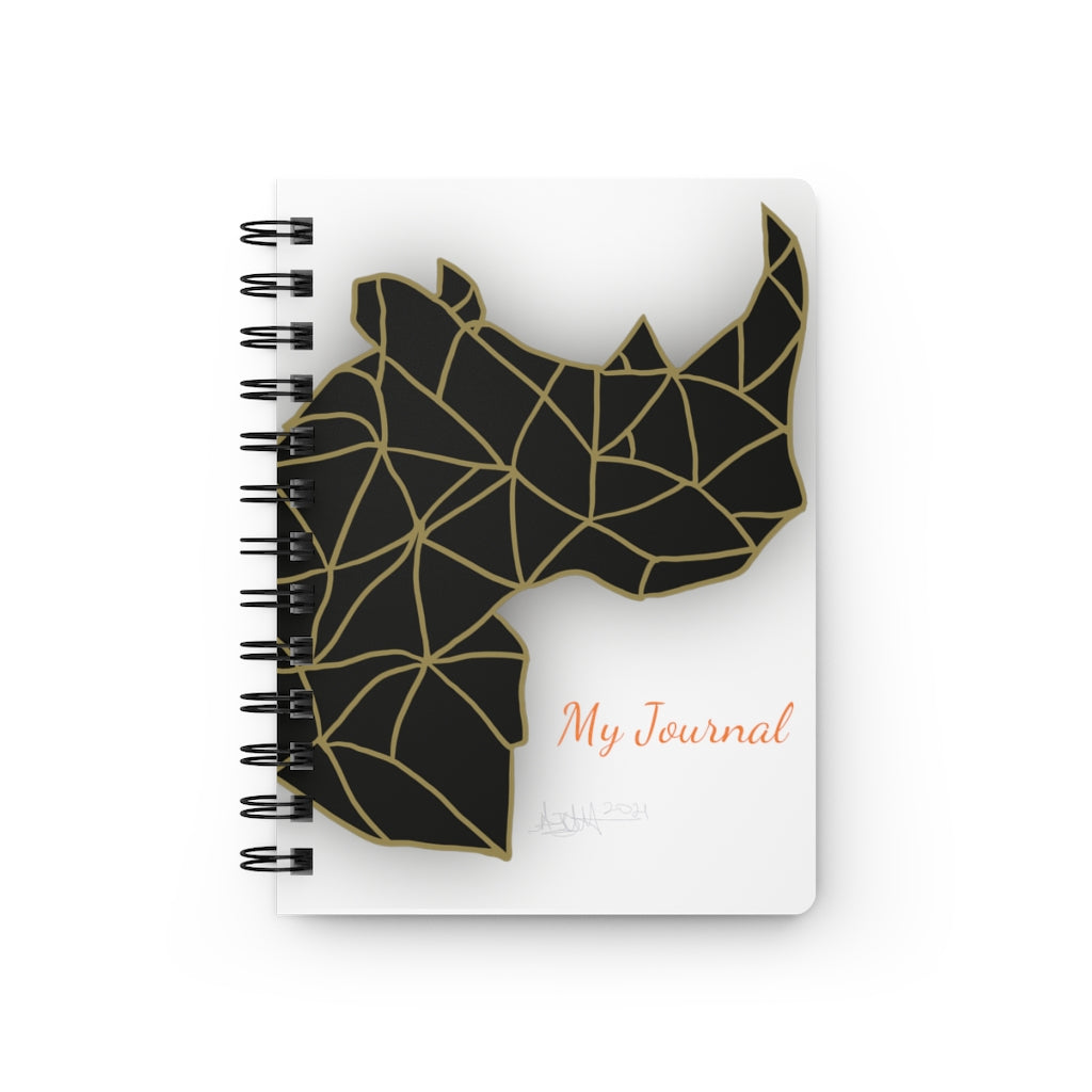 Golden Rhino - Spiral Bound Journal