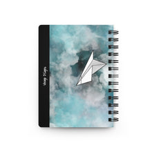 Load image into Gallery viewer, Paper Plane - Blue/Black/White - Spiral Bound Journal
