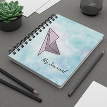 Load image into Gallery viewer, Paper Plane - Blue/Pink - Spiral Bound Journal
