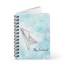 Load image into Gallery viewer, Paper Planes - Blue/White - Spiral Bound Journal
