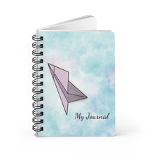 Load image into Gallery viewer, Paper Plane - Blue/Pink - Spiral Bound Journal
