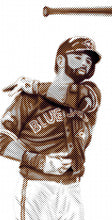 Load image into Gallery viewer, Jose Bautista (Shaded - DOTS) - Baseball - Frameless Poster
