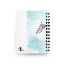 Load image into Gallery viewer, Paper Plane - Blue/Pink - Spiral Bound Journal
