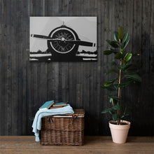 Load image into Gallery viewer, Radial Engine Aircraft (Water Colour Texture) - Canvas
