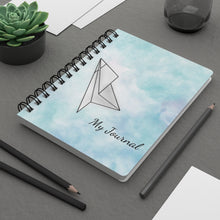 Load image into Gallery viewer, Paper Planes - Blue/White - Spiral Bound Journal
