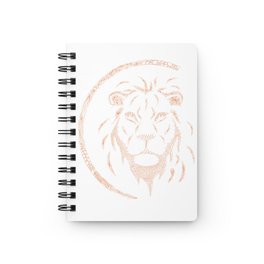 Fine Line Lion - Black  - Spiral Bound Journal