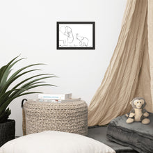 Load image into Gallery viewer, Mom and Baby Elephant - Framed Matte Paper Poster
