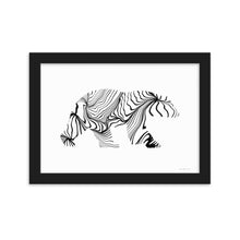 Load image into Gallery viewer, Polar Bear (Zebra Coat) - Framed Poster
