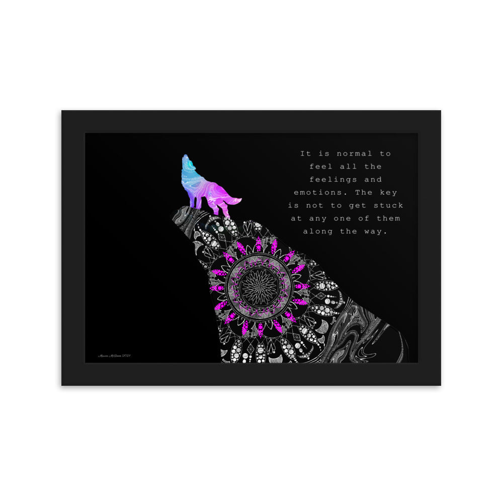 Mandala Wolf - Inspiration - Framed Poster