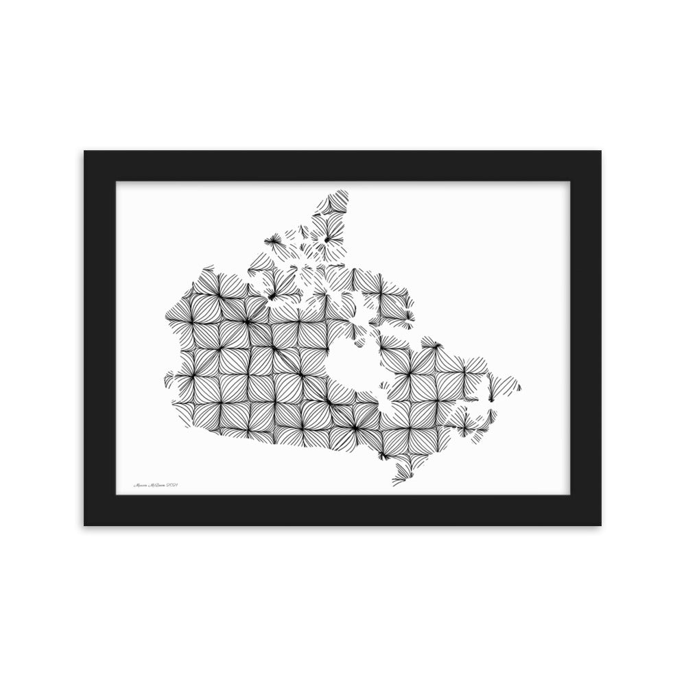 Curves Canada (White) - Framed Poster