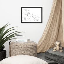 Load image into Gallery viewer, Mom and Baby Elephant - Framed Matte Paper Poster
