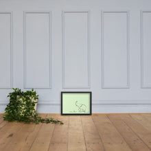 Load image into Gallery viewer, Baby Elephant - Green - Framed Matte Paper Poster
