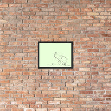 Load image into Gallery viewer, Baby Elephant - Green - Framed Matte Paper Poster
