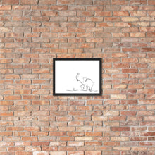 Load image into Gallery viewer, Baby Elephant - White - Framed Matte Paper Poster
