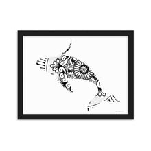 Load image into Gallery viewer, Mandala - Whale Art - Framed Poster
