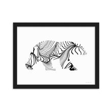 Load image into Gallery viewer, Polar Bear (Zebra Coat) - Framed Poster
