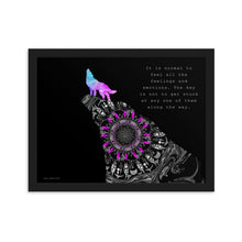 Load image into Gallery viewer, Mandala Wolf - Inspiration - Framed Poster
