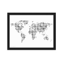 Load image into Gallery viewer, Map of the World Curves (White) - Framed Poster
