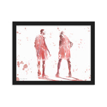 Load image into Gallery viewer, Michael Jordan and Scottie Pippen - Water Colour Splatter - Framed Poster
