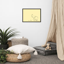 Load image into Gallery viewer, Baby Elephant - Yellow - Framed Matte Paper Poster
