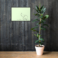 Load image into Gallery viewer, Baby Elephant - Green - Framed Matte Paper Poster
