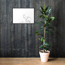 Load image into Gallery viewer, Baby Elephant - White - Framed Matte Paper Poster
