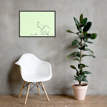 Load image into Gallery viewer, Baby Elephant - Green - Framed Matte Paper Poster
