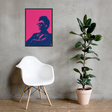 Load image into Gallery viewer, The Weeknd Wall Art - Watercolour (Pink and Blue) - Framed Poster
