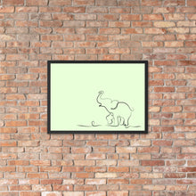 Load image into Gallery viewer, Baby Elephant - Green - Framed Matte Paper Poster
