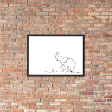 Load image into Gallery viewer, Baby Elephant - White - Framed Matte Paper Poster
