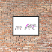 Load image into Gallery viewer, Mandala Polar Bear (Mom and Cub) - Framed Matte Paper Poster
