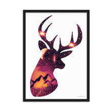 Load image into Gallery viewer, Deer Art - Framed Poster
