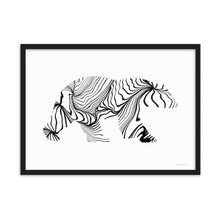 Load image into Gallery viewer, Polar Bear (Zebra Coat) - Framed Poster
