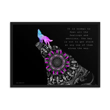 Load image into Gallery viewer, Mandala Wolf - Inspiration - Framed Poster
