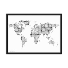 Load image into Gallery viewer, Map of the World Curves (White) - Framed Poster
