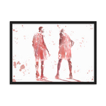 Load image into Gallery viewer, Michael Jordan and Scottie Pippen - Water Colour Splatter - Framed Poster
