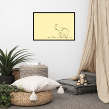 Load image into Gallery viewer, Baby Elephant - Yellow - Framed Matte Paper Poster
