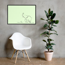 Load image into Gallery viewer, Baby Elephant - Green - Framed Matte Paper Poster
