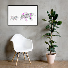 Load image into Gallery viewer, Mandala Polar Bear (Mom and Cub) - Framed Matte Paper Poster
