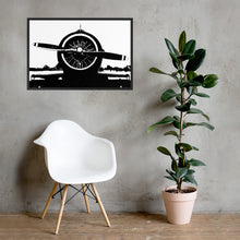 Load image into Gallery viewer, Water Colour - Radial Engine Aircraft - Framed Poster (Black)
