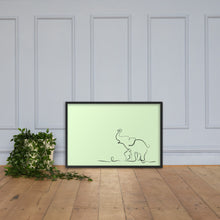 Load image into Gallery viewer, Baby Elephant - Green - Framed Matte Paper Poster
