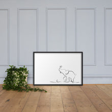 Load image into Gallery viewer, Baby Elephant - White - Framed Matte Paper Poster
