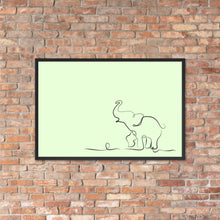 Load image into Gallery viewer, Baby Elephant - Green - Framed Matte Paper Poster
