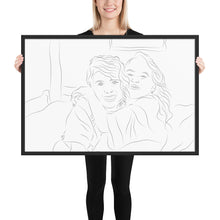 Load image into Gallery viewer, Custom Portrait - Sisters - Framed Matte Paper
